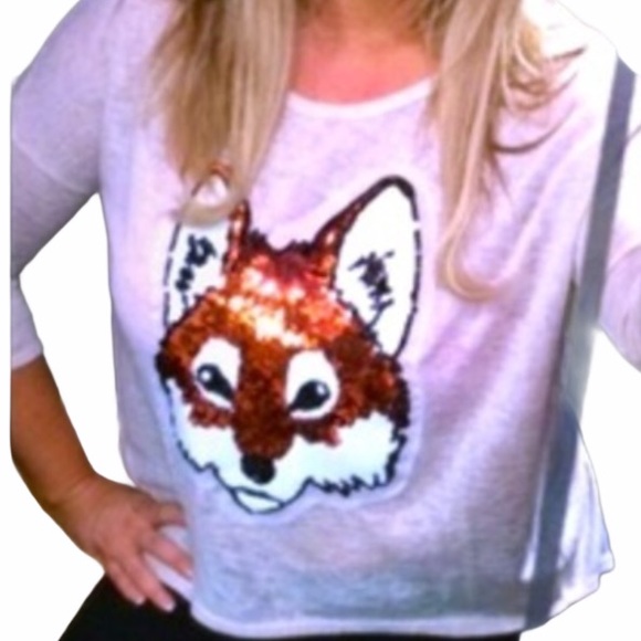 COPY - DeJaVu Fox Sequin Boutique Cream Hi low top Sz L - Picture 3 of 5